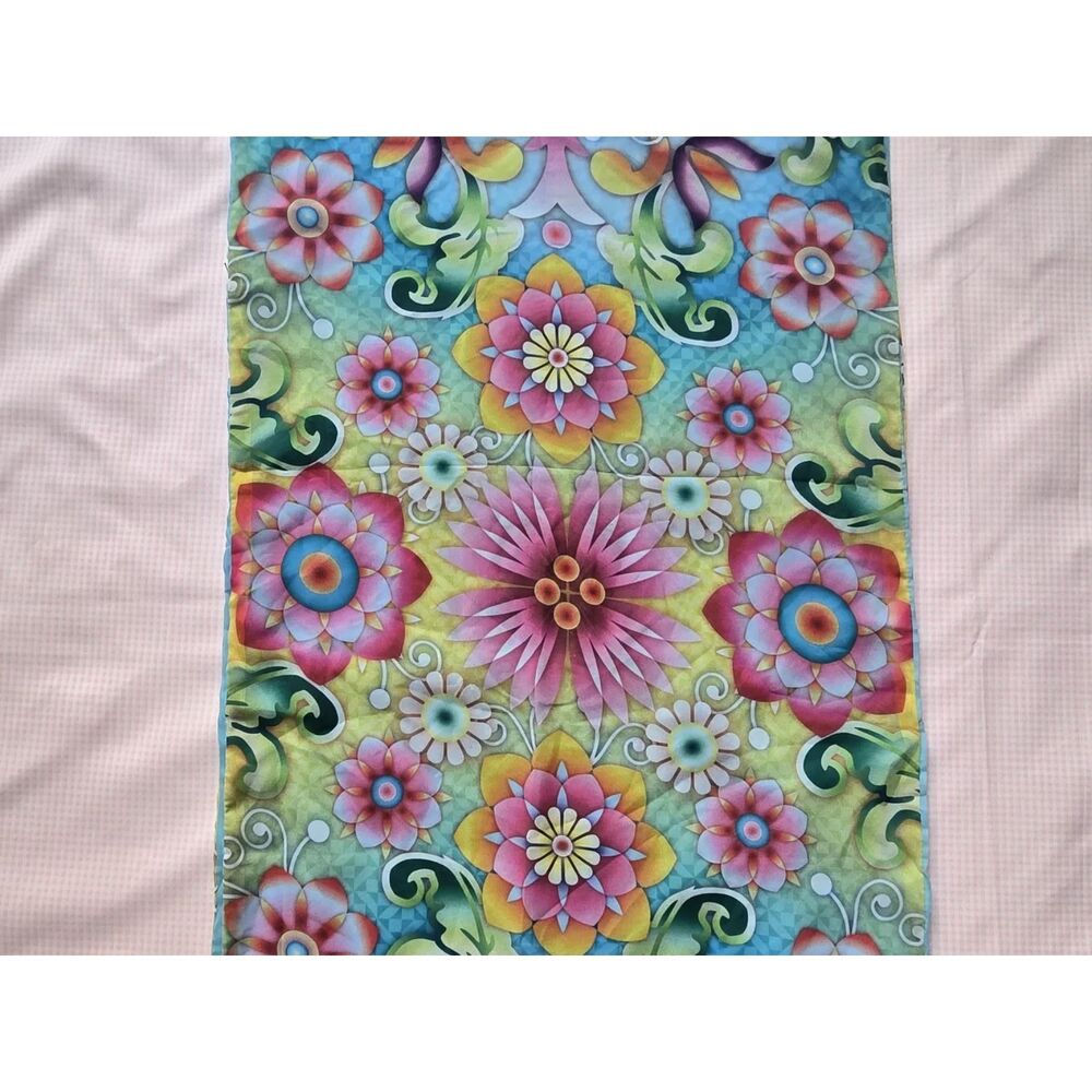 Catalina Estrada Hallmark Multicolor Floral Silk-Feel Scarf